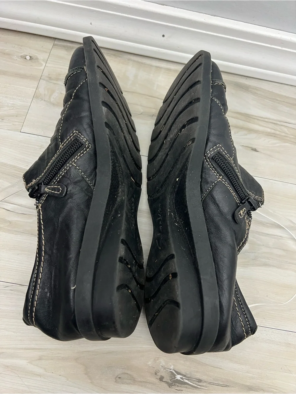 Clarks Leather Slip On Shoes